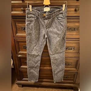Current Elliott skinny animal print jeans